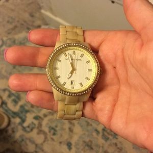 Cream tortoise Michael Kors watch